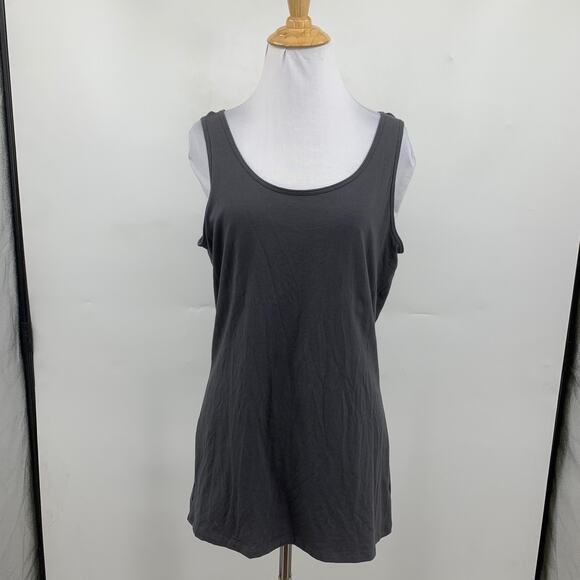 Duluth Trading Tank Top Womens L Large Graphite Sleeveless Scoop Neck Casual - Picture 2 of 10